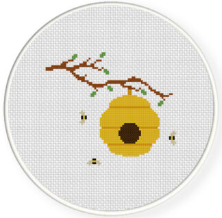 Hanging Beehive Cross Stitch Pattern