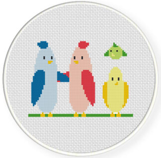Hi Birds Cross Stitch Pattern