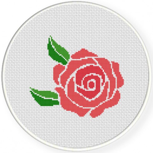 Pretty Rose Cross Stitch Pattern – Daily Cross Stitch