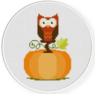 Pumpkin Owl Cross Stitch Pattern