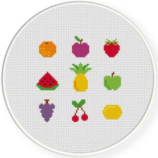 Fruits Cross Stitch Pattern Embroidery