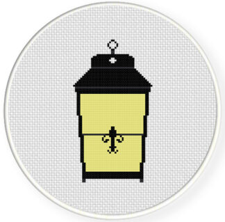 Vintage Lamp Cross Stitch Pattern