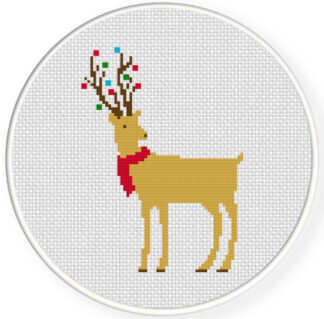 Charts Club Members Only: Festive Deer Cross Stitch Pattern