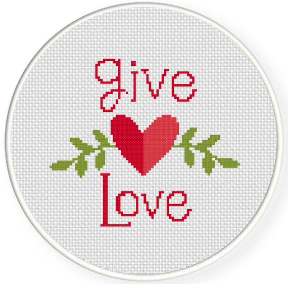 Give Love Cross Stitch Pattern