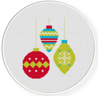 Charts Club Members Only: Holiday Baubles Cross Stitch Pattern