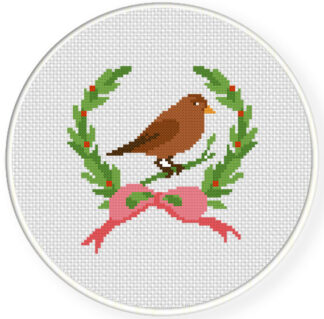 Laurel Bird Cross Stitch Pattern