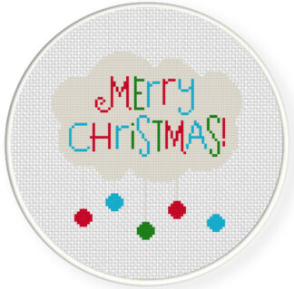 Merry Christmas Cross Stitch Pattern