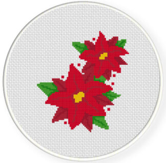 Poinsettia Cross Stitch Pattern