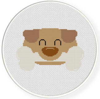 Puppy Bone Cross Stitch Pattern