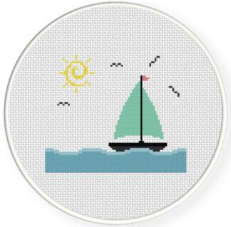 Sunny Sailboat Cross Stitch Pattern