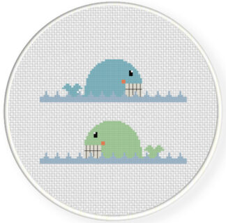 Charts Club Members Only: Whales Cross Stitch Pattern