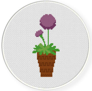 Charts Club Members Only: Allium Flower Cross Stitch Pattern