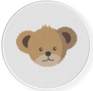 Charts Club Members Only: Bear Head Cross Stitch Pattern