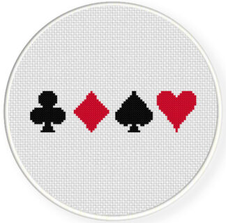 Card Suits Cross Stitch Pattern