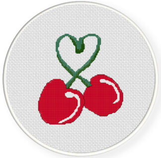 Charts Club Members Only: Cherry Love Cross Stitch Pattern