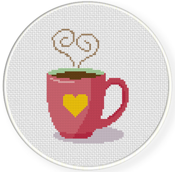 Latte Love Cross Stitch Pattern