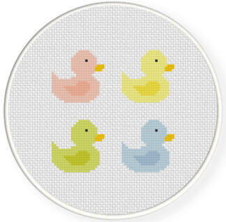 Charts Club Members Only: Color Ducks Cross Stitch Pattern