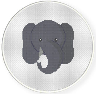 Elephant Head Cross Stitch Pattern