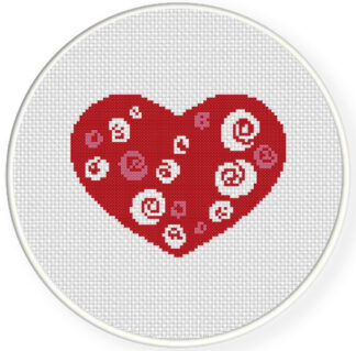 Charts Club Members Only: Heart of Rose Cross Stitch Pattern