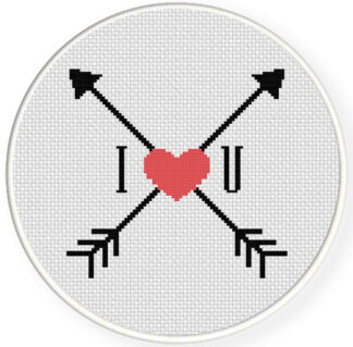 I Love You Cross Stitch Pattern