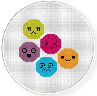Charts Club Members Only: Kawaii Faces Cross Stitch Pattern