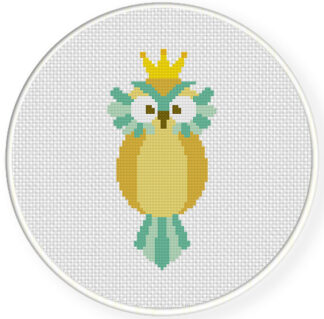 King Owl Cross Stitch Pattern