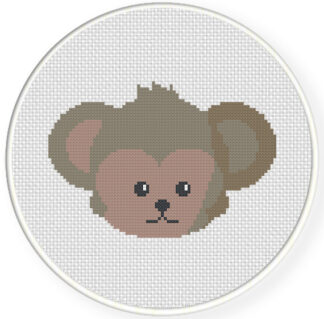 Monkey Head Cross Stitch Pattern