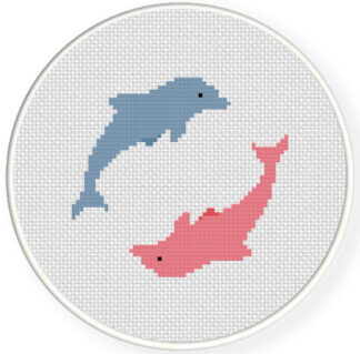 Charts Club Members Only: Playful Dolphins Cross Stitch Pattern