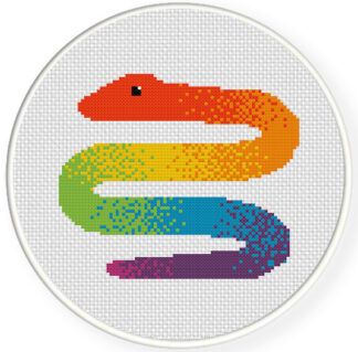 Rainbow Snake Cross Stitch Pattern