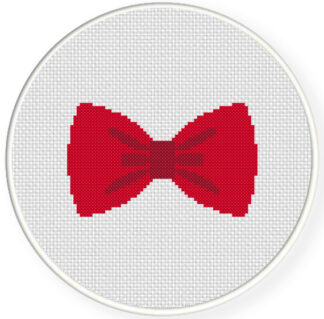 Red Bow Tie Cross Stitch Pattern