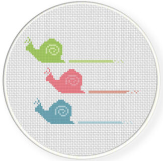 Charts Club Members Only: Snail Race Cross Stitch Pattern