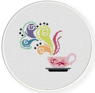 Tea Smoke Cross Stitch Pattern