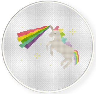 Unicorn Rainbow Laser Cross Stitch Pattern
