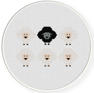 Black Sheep Cross Stitch Pattern