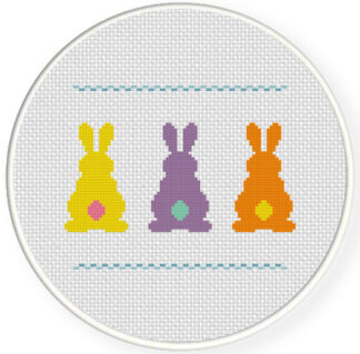 Bunnies Behinds Cross Stitch Pattern
