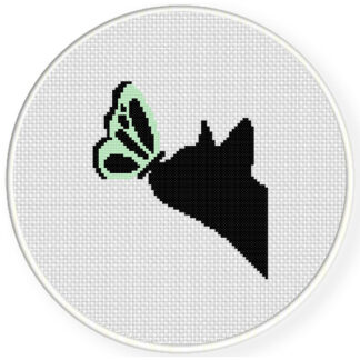 Charts Club Members Only: Butterfly And Cat Cross Stitch Pattern