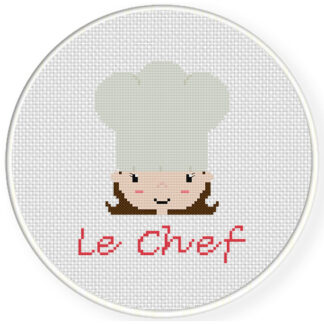 Chef Love Female Cross Stitch Pattern