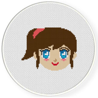 Charts Club Members Only: Cute Girl Cross Stitch Pattern