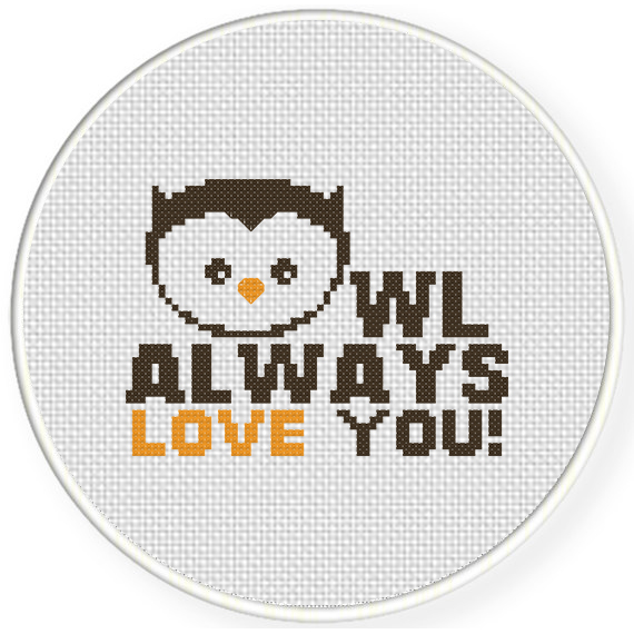 Owl Always Love You Cross Stitch Pattern