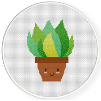 Charts Club Members Only: Cute Potted Plant Cross Stitch Pattern