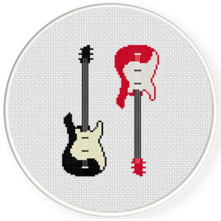 Charts Club Members Only: Electric Guitar Cross Stitch Pattern
