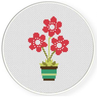 Charts Club Members Only: Flower Pot Cross Stitch Pattern – Daily Cross ...