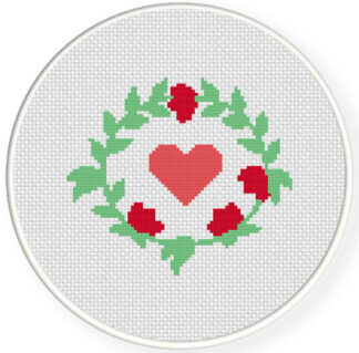 Charts Club Members Only: Flower Wreath Cross Stitch Pattern