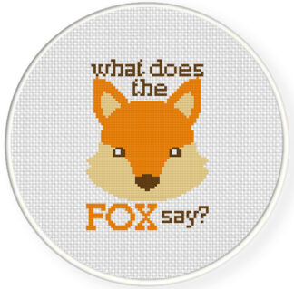 Fox Says Cross Stitch Pattern