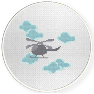 Helicopter In The Sky Cross Stitch Pattern