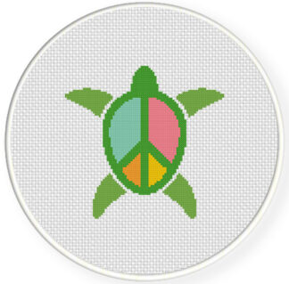 Charts Club Members Only: Hippie Turtle Cross Stitch Pattern