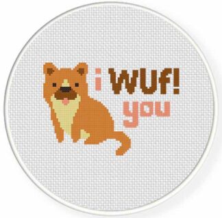 I WUF You! Cross Stitch Pattern