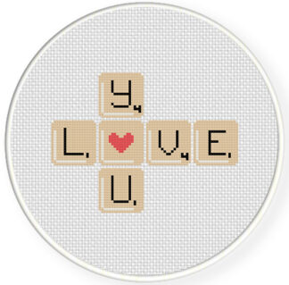 Charts Club Members Only: Love You Word Game Cross Stitch Pattern