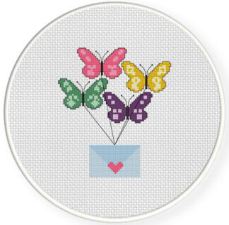 Messenger Butterflies Cross Stitch Pattern