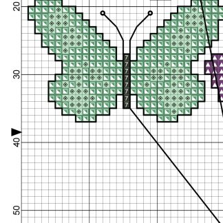 Messenger Butterflies Cross Stitch Pattern – Daily Cross Stitch